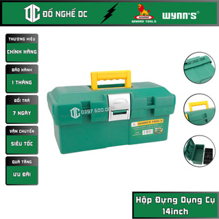 Hộp đựng dụng cụ, thùng đựng đồ nghề, hộp đựng công cụ đa năng 14 inch w380 wynn's, nhựa abs, thùng đựng dụng cụ