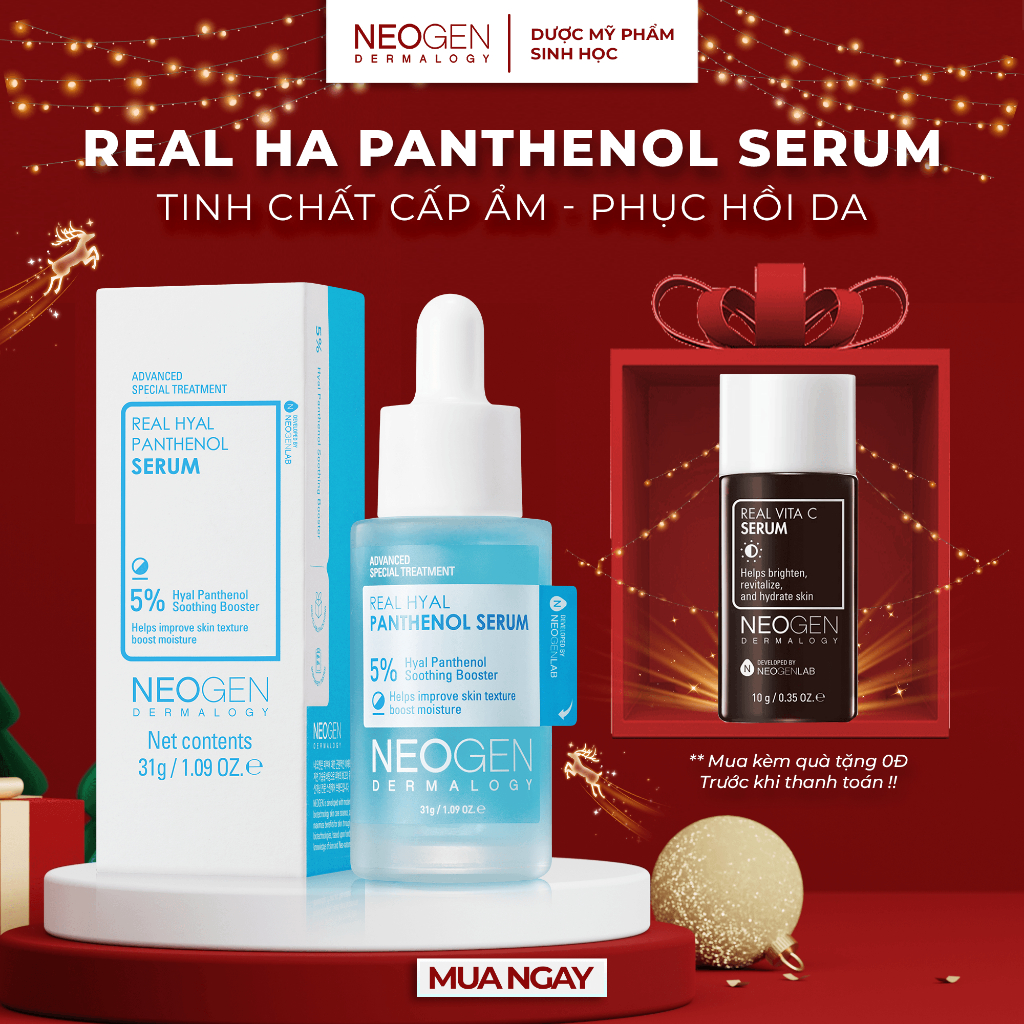 Serum 5% Panthenol Cấp Ẩm - Phục Hồi Da 3 Tác Động Real Hyal Panthenol Serum Neogen Dermalogy 32g