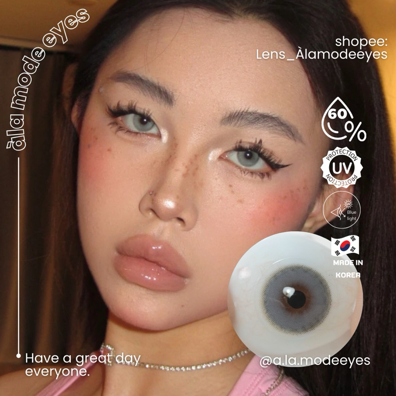 Lens xám kiss ( full cận)