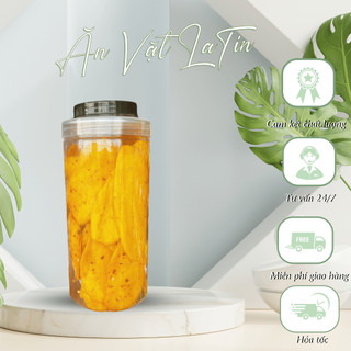 Xoài sấy muối ớt loại ngon 500gr - ăn vặt latin