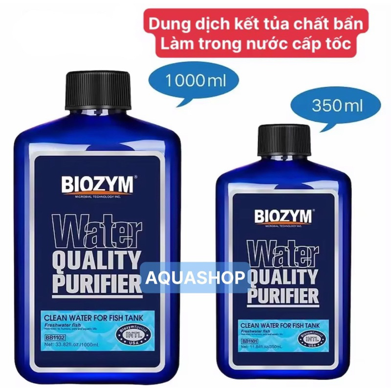 Biozym Water Quality Purifier làm trong nước hồ cá cao cấp