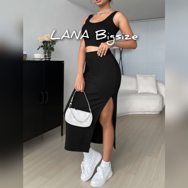 [ BIGSIZE TỪ 55-90KG ] CBS2❗❗❗Chân váy maxi xẻ tà 1 bên