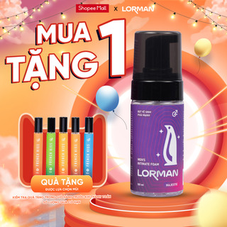 Combo 2 dung dịch vệ sinh tạo bọt nam lorman 100ml mùi majestic & midnight blue khử mùi, duy trì độ ẩm và cân bằng ph