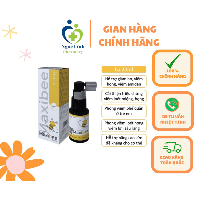 XỊT HỌNG MAXIBEE KIDS GIẢM HO, ĐỜM KHÒ KHÈ CHO BÉ