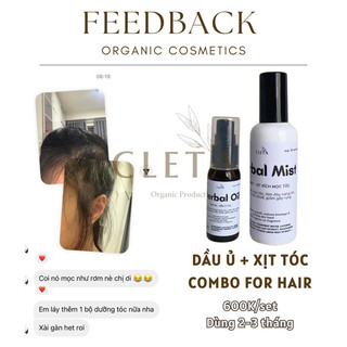COMBO DƯỠNG TÓC CLETA ORGANIC (dầu ủ + xịt kích mọc tóc)
