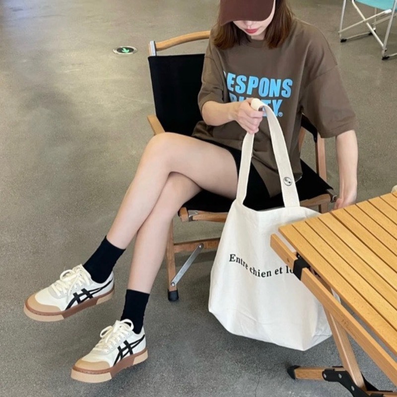 Giày asics court trail màu caramel đế nâu bản siêu cấp đẹp nhất thị trường full bill box-giaythethao365