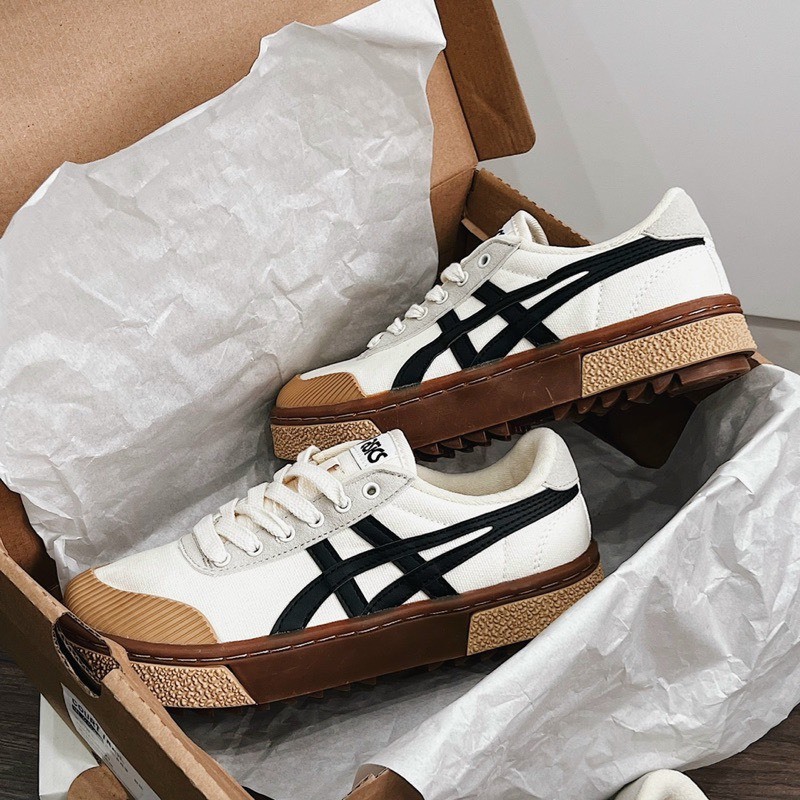 Giày asics court trail màu caramel đế nâu bản siêu cấp đẹp nhất thị trường full bill box-giaythethao365