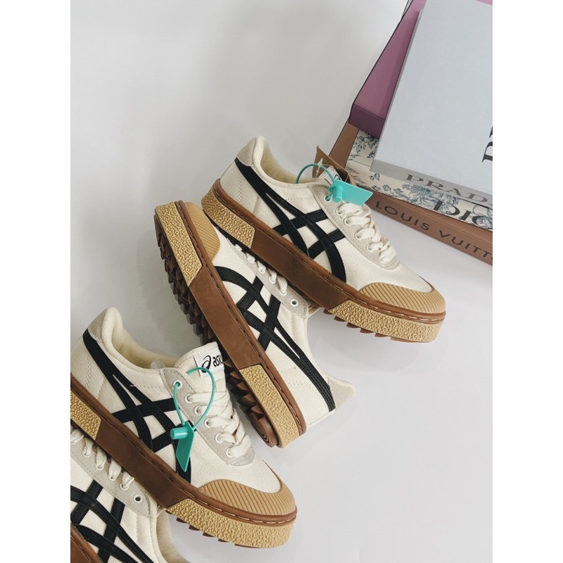 Giày asics court trail màu caramel đế nâu bản siêu cấp đẹp nhất thị trường full bill box-giaythethao365