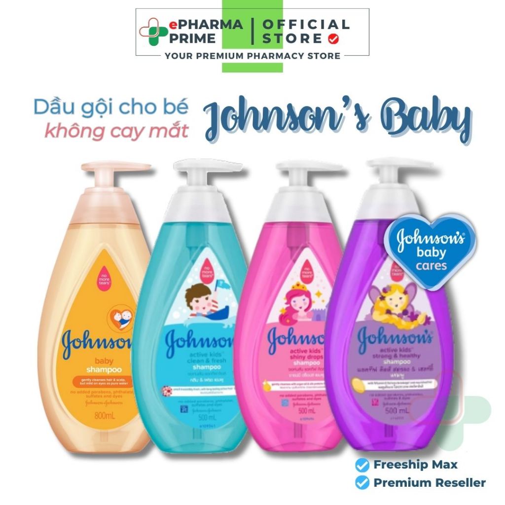 Dầu Gội Johnson’s Baby Shampoo Giúp Tóc Óng Mượt, Chắc Khỏe, Thơm Mát Tóc Cho Bé