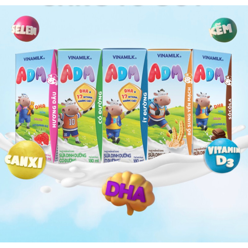 sữa adm đủ mùi 110ml - 180ml ( date mới )