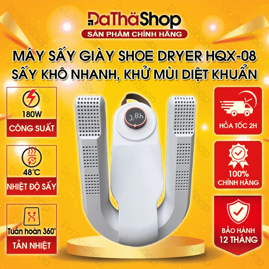 Máy Sấy Giày Shoe Dryer HXQ-08 Có Tía Cực Tím Khử Mùi, Khử Khuẩn, Khí Nóng 3 Chiều 360 Độ Khô Nhanh Chóng