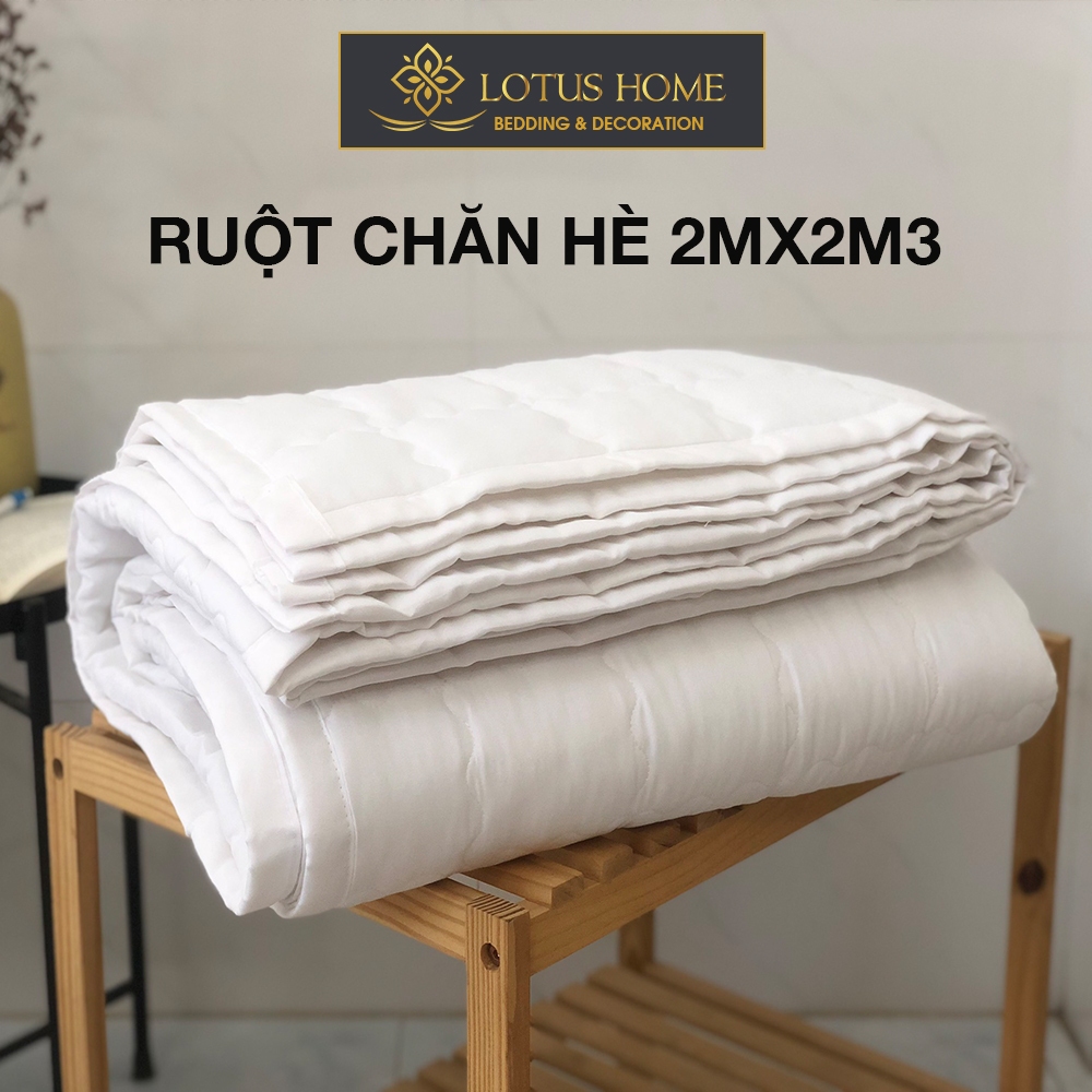 Ruột chăn hè thu 2mx2m3 bề mặt vải cotton chần bông tấm 3 lớp không vón cục mềm mát