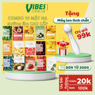 [ combo 10 miếng] Mặt nạ trái cây siêu cấp ẩm dưỡng da mềm mịn nhiều mẫu - vibesvietnam