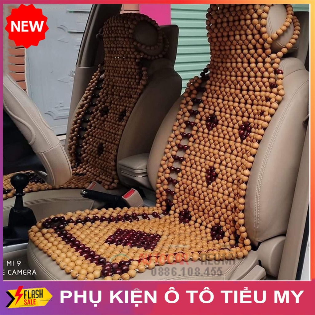 Lót Ghế Ô Tô Hạt Gỗ Thông Bền Đẹp, Hoạ Tiết Hạt Gỗ Đan Hoa Cao Cấp, Giúp Lưu Thông Mạnh Máu. Massage Cơ Thể