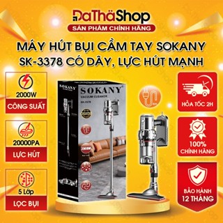 Máy Hút Bụi Cầm Tay SOKANY Loại Có Dây Công Suất 2000W, Lực Hút Cực Mạnh, Làm Sạch Dễ Dàng Mọi Ngóc Ngách