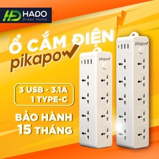 Ổ Cắm Điện Đa Năng HADO Hình Tam Giác, 10 Ổ Cắm 3 USB 1 Sạc Type C, Chịu Tải 3000W, An Toàn Chống Giật, Nhựa PC Cao