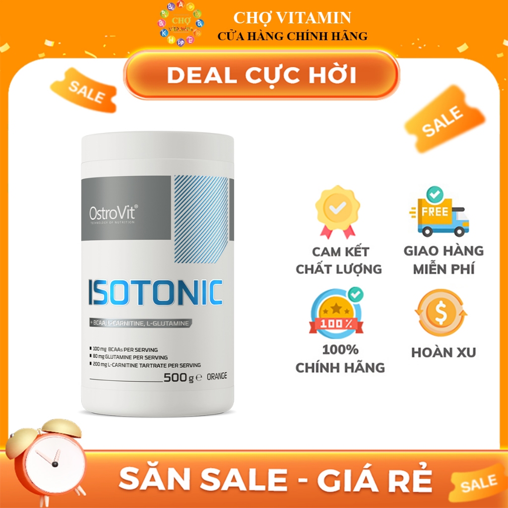 Thực Phẩm Bổ Sung Điện Giải, BCAA, L-Carnitine, Glutamine Phục Hồi Cơ Bắp Nhanh - Ostrovit Isotonic (50 Lần Dùng)