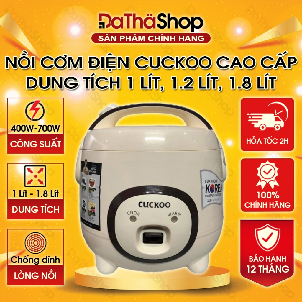Nồi Cơm Điện CUCKOO Dung Tích 1,2L 1,8L Nấu Nhanh Cơm Ngon Hâm Nóng Giữ Ấm Tiết Kiệm Điện