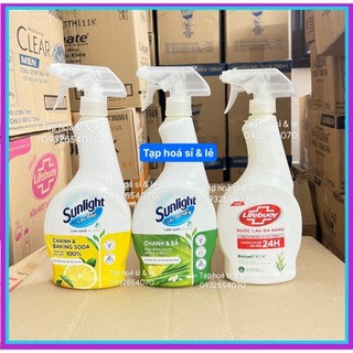 Nước Lau Đa Năng sunlight Thiên Nhiên Chanh & Sả Sạch Vết Bẩn An Toàn (500ml)
