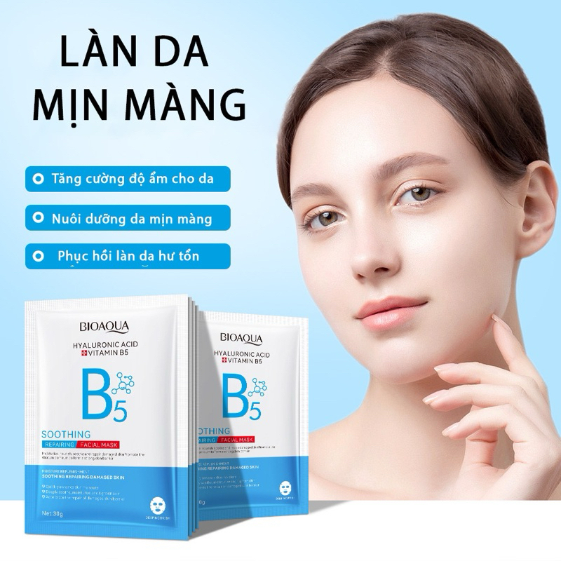 Mặt nạ cấp ẩm tinh chất B5 HA mờ thâm phục hồi da giúp sáng da