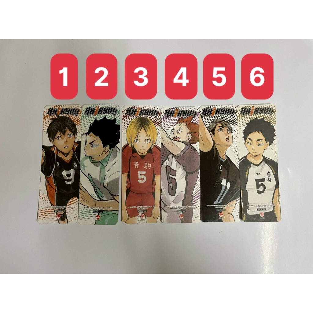 Set 6 Bookmark Haikyu - Fes AniAni - NXB Kim Đồng