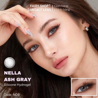 Kính Áp Tròng NELLA ASH GRAY NOB 14.2mm - FAIRY SHOP CONTACT LENS độ 0 đến 7