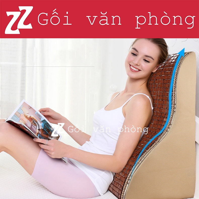 Gối tựa lưng đầu giường cho người bệnh, bà bầu cao su non cỡ lớn GTL-08S