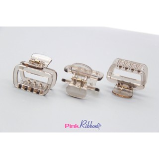 SET 2 CÁI - Kẹp càng cua chữ nhật màu ghi trong xương kẹp, phôi kẹp tóc, sườn kẹp tóc, làm phụ kiện tóc