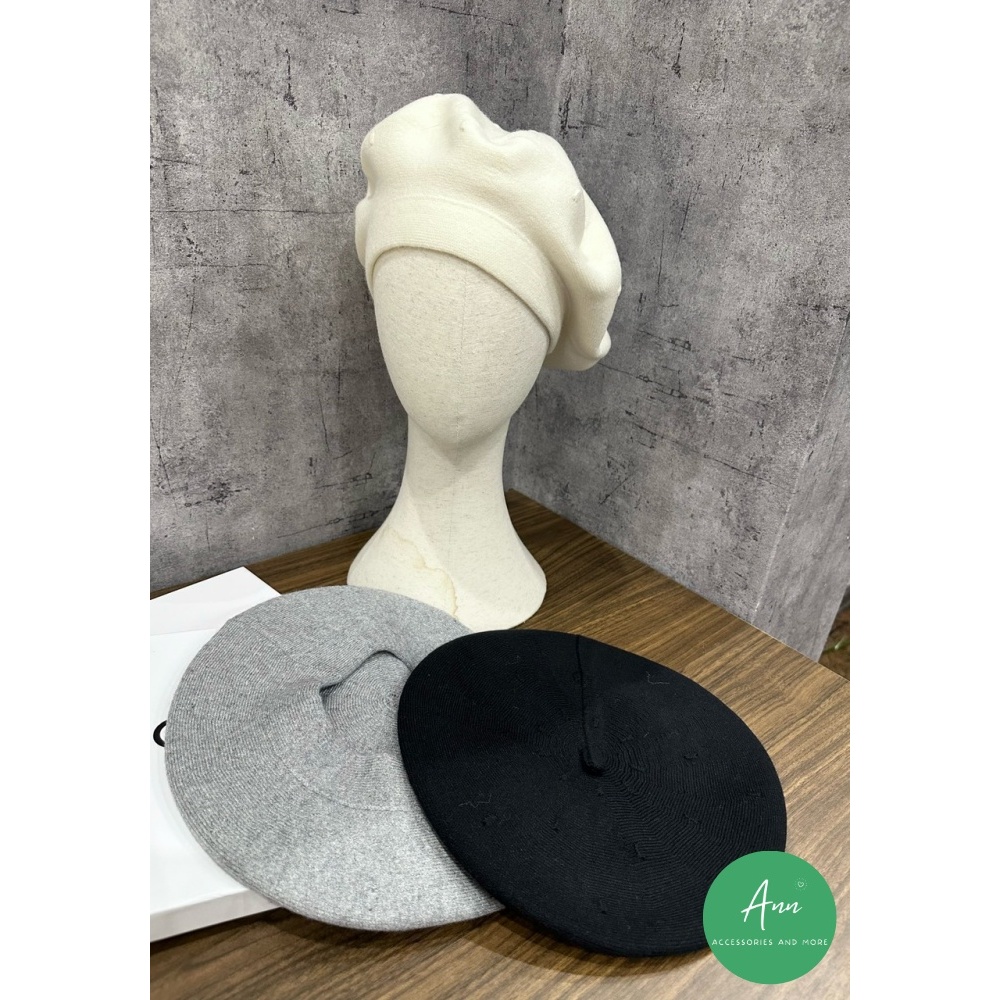 ⚡️Mũ Nồi Len Hot Hit, Ba Màu Trắng - Đen - Ghi Basic Đón Đầu Xu Hướng Thu Đông⚡️