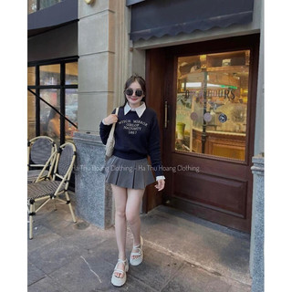 Set đầm midi hoạ tiết xịn xò,set đồ nữ tay phồng cổ tim ,set hoc sinh chuẩn hàn sẻng