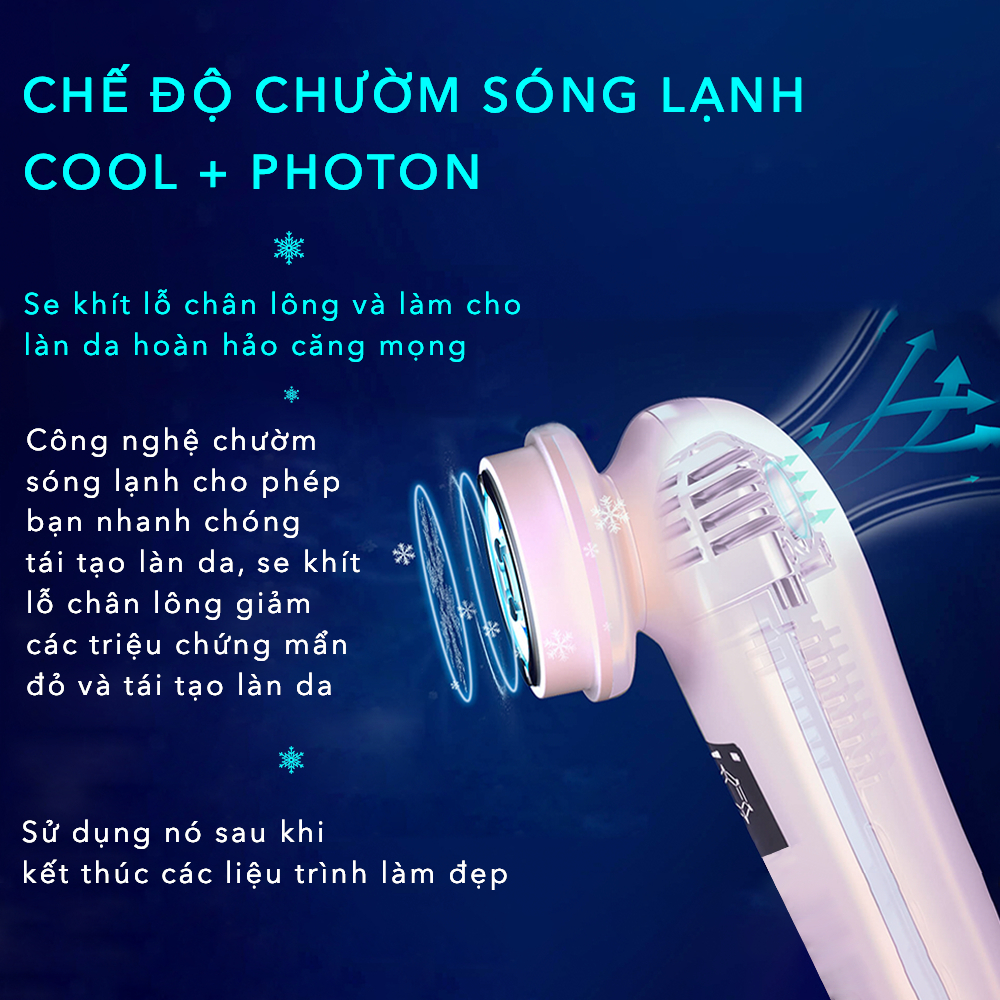 Máy nâng cơ trẻ hoá da 9in1 NanoTime F82E HTBeauty công nghệ Nano Photon RF, EMS, Sóng siêu âm tái tạo collagen, trẻ hóa