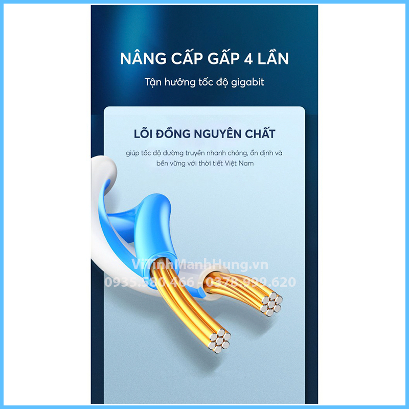 Dây cáp mạng Cat 6 Ugreen, đúc sẵn 2 đầu RJ45, độ dài từ 0.5M đến 10M.