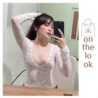 (HÀNG XẢ LẺ) Váy Ren Dài Tay Xuyên Thấu Trễ Ngực Sexy, Gợi Cảm, Quyến Rũ, Áo Ren Dài Tay Khoét Ngực, Váy ôm Body hotre