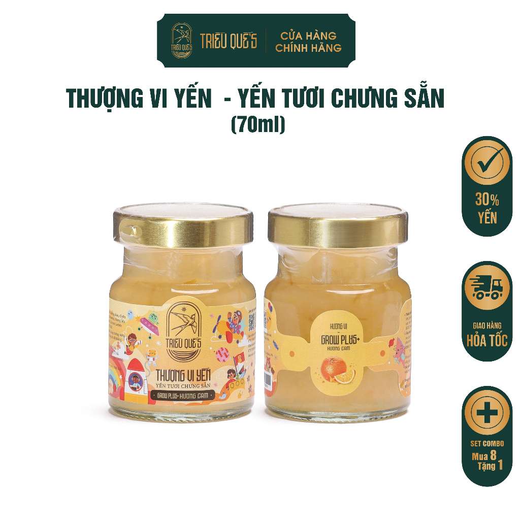 [VỊ CAM] KID GROW PLUS | Tổ Yến tươi chưng sẵn (hũ 70ml)