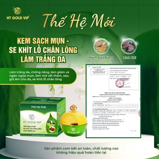 Kem sạch mụn, se khít lỗ chân lông, làm trắng da HT GOLD VIP, kem mụn đa năng cho mọi loại da HT-17 CEBA Cosmetic