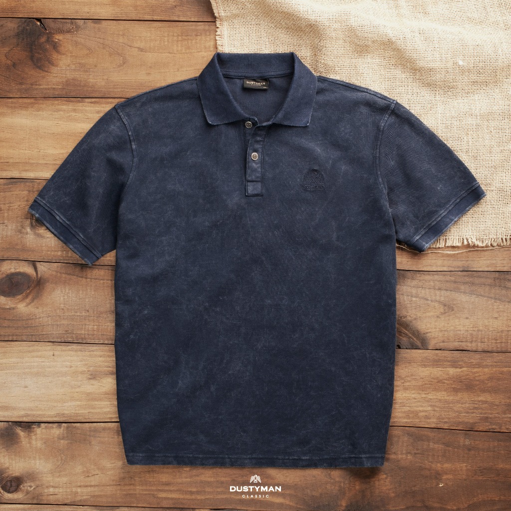 Áo Polo Nam Wash Classic Thoáng Mát DUSTYMAN - Vải cá sấu - Form Slim Fit - Retro