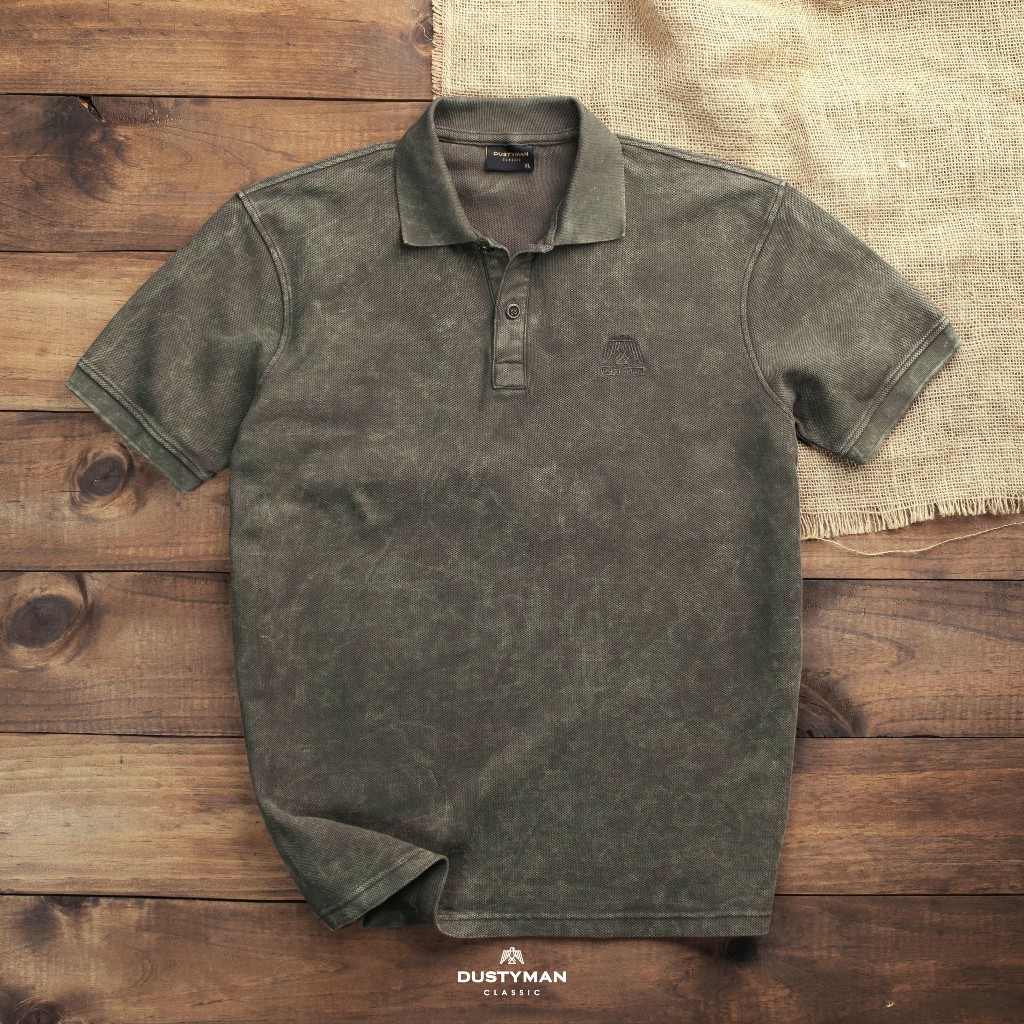Áo Polo Nam Wash Classic Thoáng Mát DUSTYMAN - Vải cá sấu - Form Slim Fit - Retro