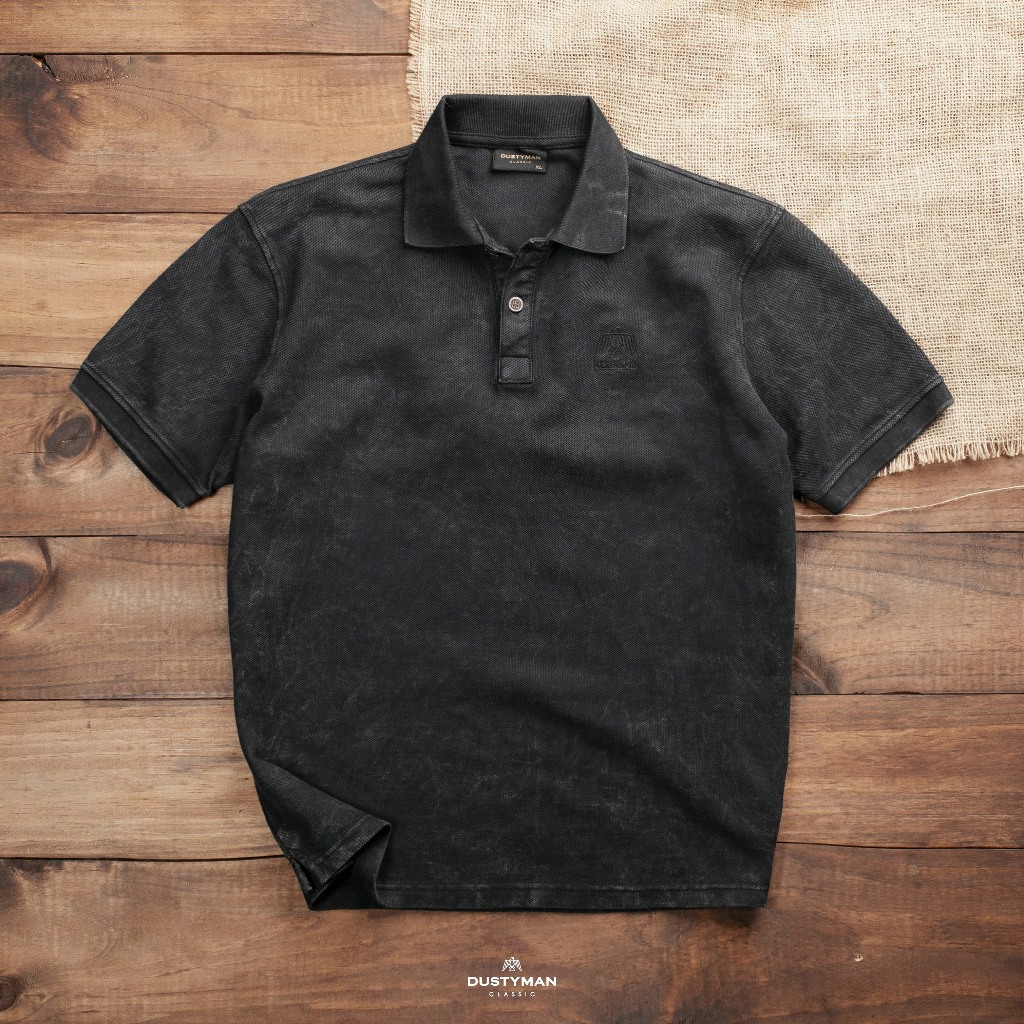 Áo Polo Nam Wash Classic Thoáng Mát DUSTYMAN - Vải cá sấu - Form Slim Fit - Retro