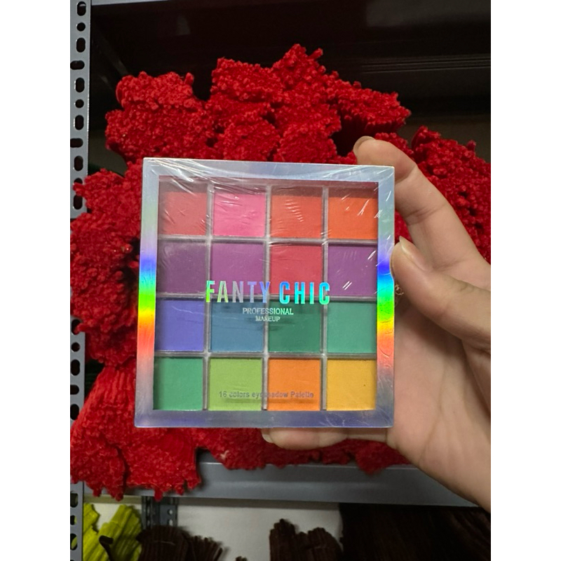 UNBẢNG MÀU MẮT 16 Ô TRANG TRÍ HOA GIẢ , TÔ HOA KẼM NHUNG