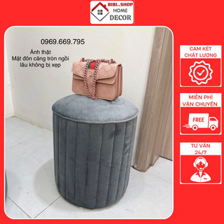 Ghế bàn trang điểm , Đôn tròn sofa bọc đệm nỉ nhung cao cấp nhiều màu sắc