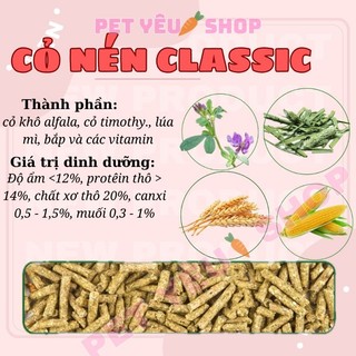 Cỏ nén CLASSIC PELLET 1 ký thức ăn dành cho các bé thỏ 🐰🐰