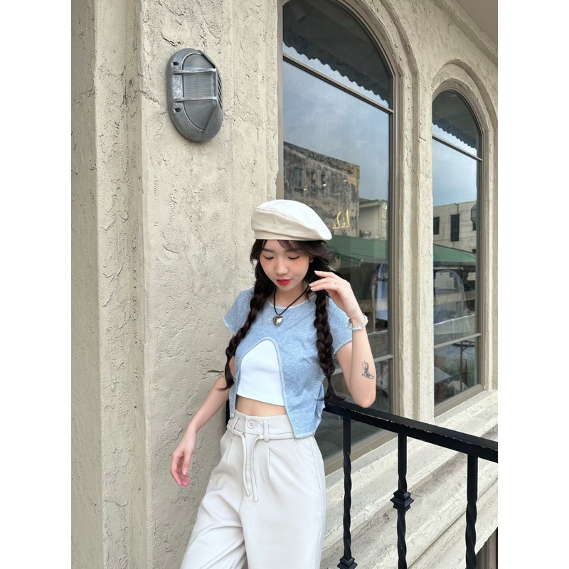 Áo croptop Liu Top 18made ✿ 𝐁𝐲 𝐄𝐢𝐠𝐡𝐭𝐞𝐞𝐧 𝐀𝐠𝐚𝐢𝐧