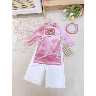 Áo dài đỏ cách tân cho bé 12_30kg