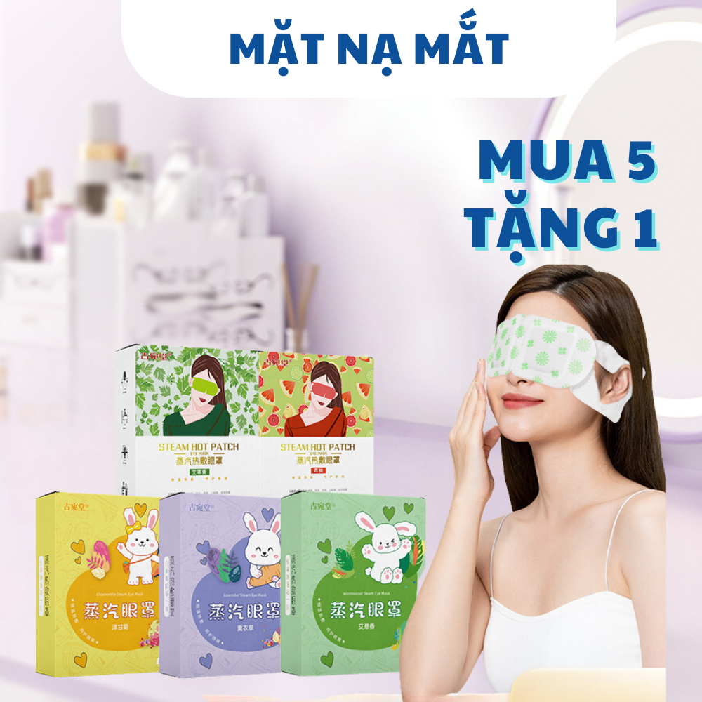 Mặt nạ nóng chườm mắt Mặt nạ chườm nóng Mặt nạ mắt giúp thư giãn giảm căng thẳng giảm thâm mắt tăng cường thị lực