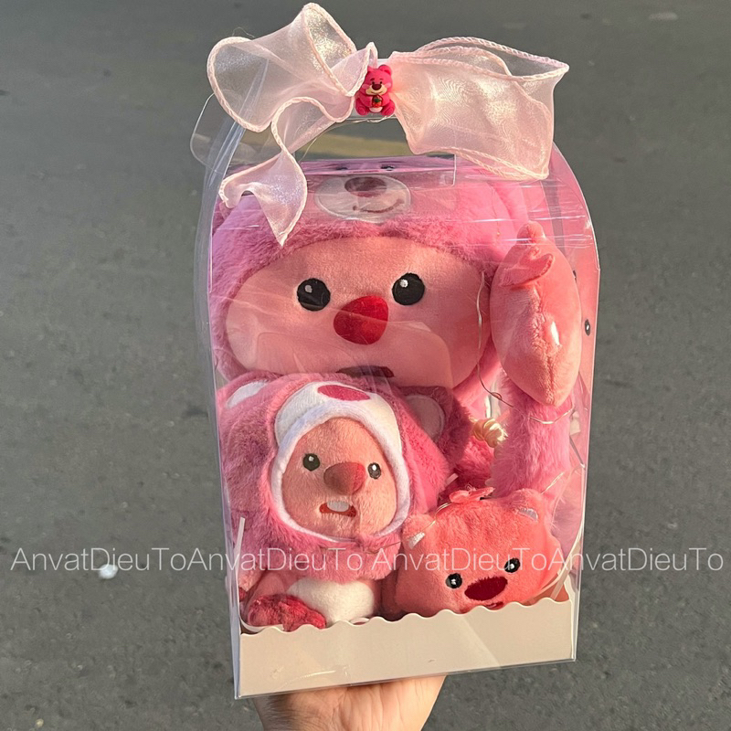 Set quà hộp meka loopy hải ly siêu xinh có đèn tặng sinh nhật, dịp lễ