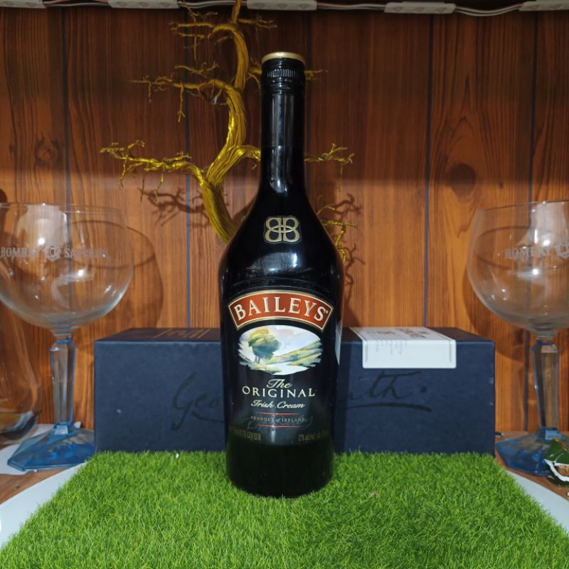 Vỏ chai rượu ngoại BAILEYS đen huyền bí trưng bày decor phòng cực đẹp (chai rỗng)