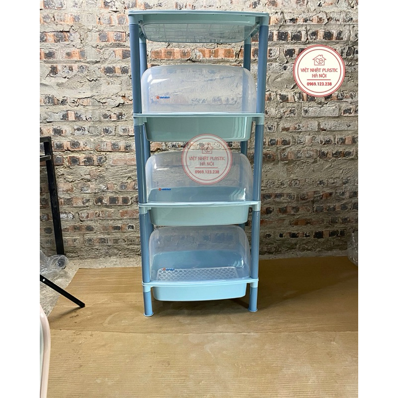 Kệ úp bát đũa, chạn bát có nắp đậy Việt Nhật, giá rẻ. Siêu Bền 3 tầng, 4 tầng- 5552- 5553 VN