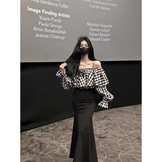 [ĐỢI 10 NGÀY]- Áo caro/ Váy đuôi cá thun