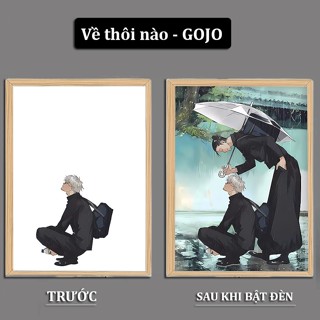  Tranh bật đèn anime gojo satoru để bàn treo tường Tranh đèn LED sukuna luffy jujutsu kaisen,jjk megumi 