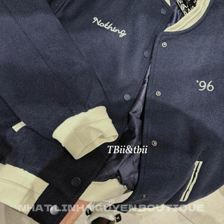 Bomber dạ xanh than trần trám